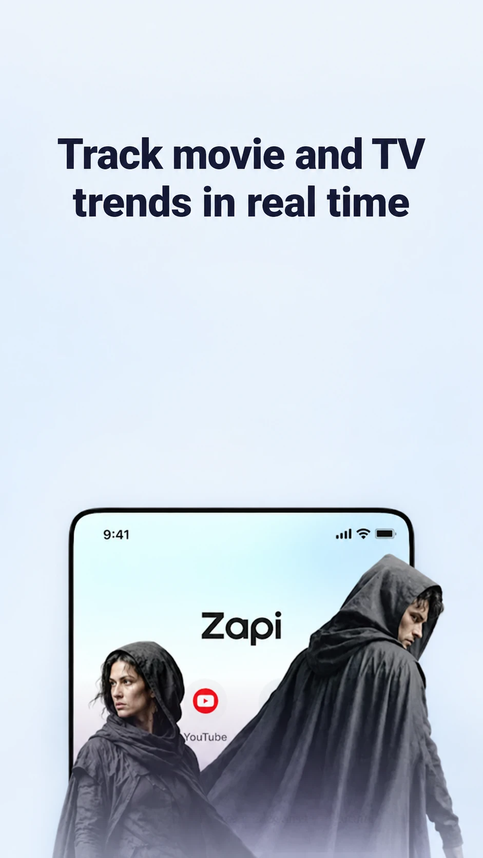 Pantalla de descubrimiento de películas y series de Zapi