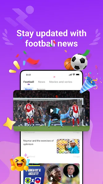 Zapi football news discovery screen